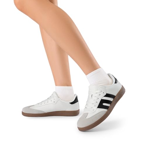 DREAM PAIRS Women's Tennis Sneakers Walking Flat Low-Top Casual Lace-Up Comfortable Nia Fashion Sneakers Shoes - Image 3