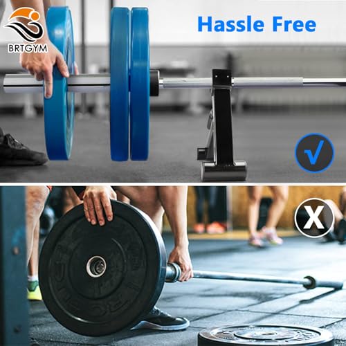 Deadlift Jack Barbell Stand,Carbon Steel Made,Easily Load and Unload 600lb Barbell Plates for Deadlift Exercise, Weight Training, Home Gym (Black Powder Coated) - Image 6