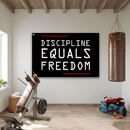 Discipline Equals Freedom Flag 3x5 Ft Motivational Flags for Home Gym Wall Fitness Inspirational Flags for Room College Flag Office Banner Decor - Image 7