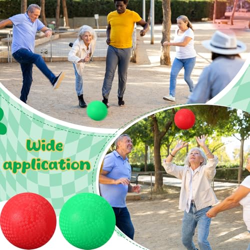 Dodgeballs Inflatable Kickball with Hand Pump Playground Ball Rubber Handball Bouncy Balls for Outdoors Gym Camps Picnic - Image 6