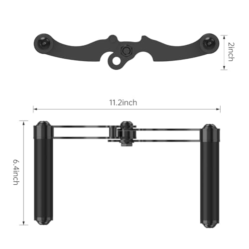 Double D Row,V Bar Landmine Handle Attachment for Barbell Bar, Handle Cable Attachment for Weight Workout with Non-Slip Rubber Handle, Fits Olympic Bars Strength Training Bars,Black - Image 7