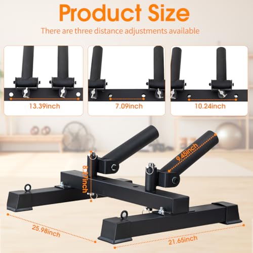 Dual Head and Single Head Landmine Base, 360° Rotating,2 inch - Landmine Base Gym Equipment - T Bar Row Landmine Attachment For Barbell - Home or Small Spaces - T Bar Row Platform for Deadlift Squat Tricep Exercises - Image 4