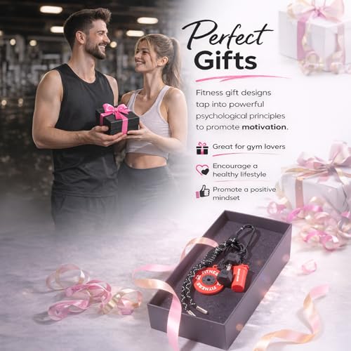 Dumbbell & Weights Keychain, Bag Purse Charms Gift for fitness Women and Men, Cute Mini Car Key Chains for Gym - Image 4