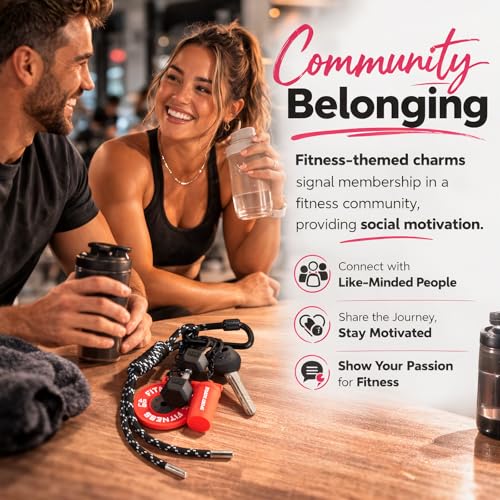 Dumbbell & Weights Keychain, Bag Purse Charms Gift for fitness Women and Men, Cute Mini Car Key Chains for Gym - Image 6