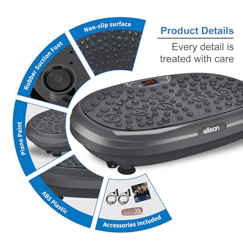 EILISON FitMaxx 3D XL Vibration Plate Exercise Machine - Whole Body Workout Vibration Platform w/Loop Bands - Lymphatic Drainage Machine for Weight Loss, Shaping, Wellness, Recovery - Image 4