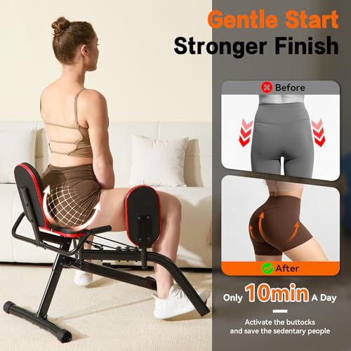 ERGOLIFE Hip Abductor Machine for Home Gym, Adjustable 6 Levels Resistance Inner Thigh Exercise Equipment, Glute Training Machine for Women/Sedentary/Postpartum Recovery - Image 3