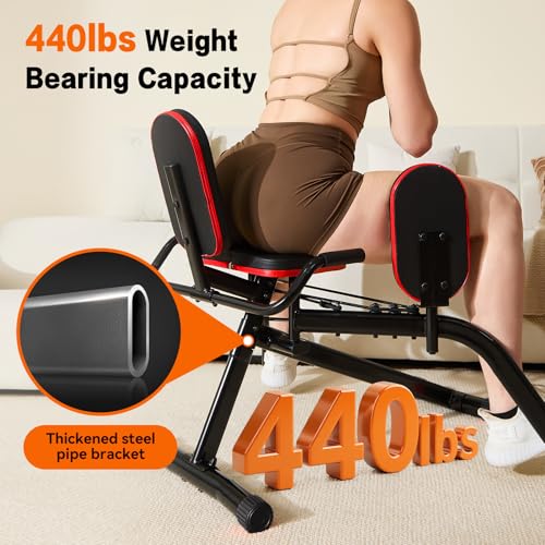 ERGOLIFE Hip Abductor Machine for Home Gym, Adjustable 6 Levels Resistance Inner Thigh Exercise Equipment, Glute Training Machine for Women/Sedentary/Postpartum Recovery - Image 5