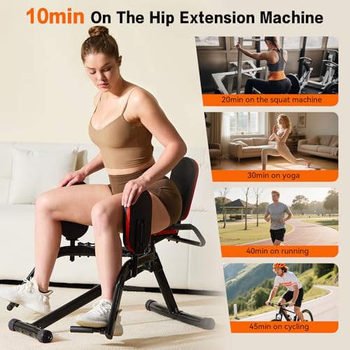 ERGOLIFE Hip Abductor Machine for Home Gym, Adjustable 6 Levels Resistance Inner Thigh Exercise Equipment, Glute Training Machine for Women/Sedentary/Postpartum Recovery - Image 6