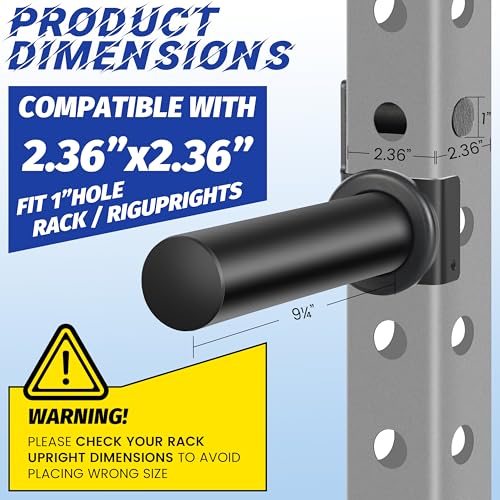 EVERYMATE Power Rack & Squat Rack Attachments Olympic Weight Plate Holder – Fits 2x2,2.3x2.3,3x3 Inch Tubes, 1" or 5/8" Hole – Bumper Plate Storage - Image 3