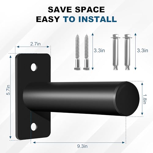 EVERYMATE Weight Plate Rack, Wall Mount Weight Plate Holder for Bumper Plates, Max Weight Capacity 330 lb, Home Gym Organizer - Image 4