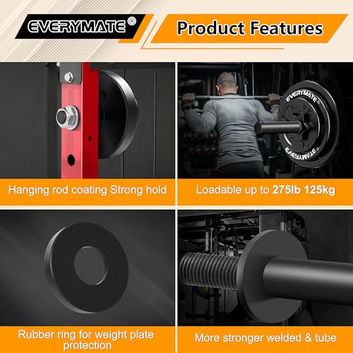 EVERYMATE Weight Plate Storage Rack, Olympic Weight Plate Holder, Bumper Plate Storage, Home Gym Organizer - Image 4