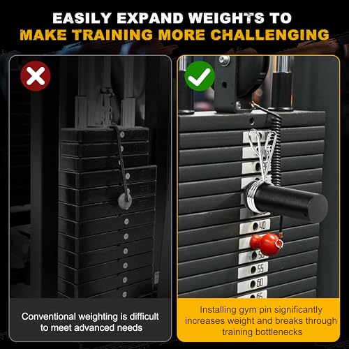 EVERYMATE Weight Stack Pin, Gym Pins for Weight Stack Machine, Weight Stack Extender Pin for Commercial Gym and Home Gym, Strength Training Equipment Attachments - Image 5