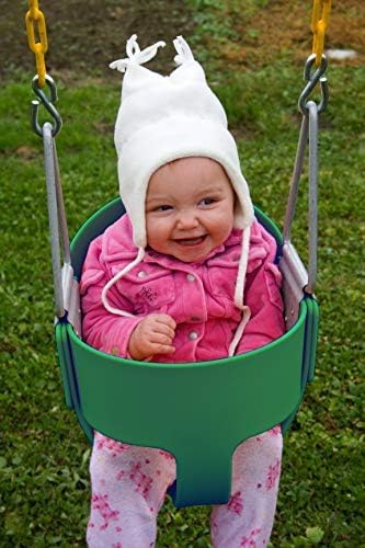 Eastern Jungle Gym Heavy-Duty High Back Full Bucket Toddler Swing Seat | Coated Swing Chains Fully Assembled | Green Swing Set Accessory - Image 3