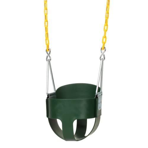 Eastern Jungle Gym Heavy-Duty High Back Full Bucket Toddler Swing Seat | Coated Swing Chains Fully Assembled | Green Swing Set Accessory - Image 7