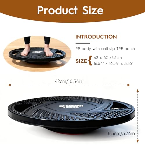 Energi Core Balance Board for Standing Desk and Core Workout - Anti-Slip Surface - Black, Green - Image 4