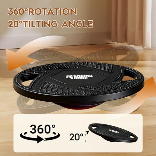 Energi Core Balance Board for Standing Desk and Core Workout - Anti-Slip Surface - Black, Green - Image 5