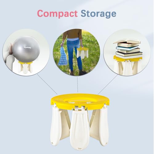 Exercise Ball, Daisy Shaped Yoga Ball Base with Resistance Bands for Stability, Yoga, Balance & Preganancy, Anti-Burst Ball Chair for Office, Home & Gym(65cm/22in) - Image 7