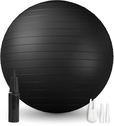 Exercise Ball - Yoga Ball Anti-Burst and Slip Resistant, for Fitness, Pregnancy, Stability, Balance, Core Workout - Training Ball w/Quick Pump - Office, Home, Gym - Image 2