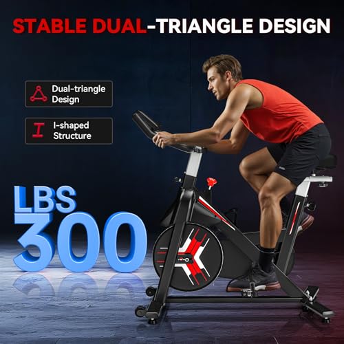 Exercise Bike, WENOKER Magnetic Resistance Stationary Bike for Home, App Supported Indoor Bike with Whisper Quiet, Heavy Flywheel and Upgraded Digital Display - Image 3