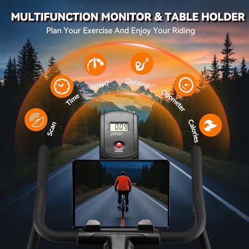 Exercise Bike, Wenoker Stationary Bike for Home App Sync Indoor Bike with Adjustable Seat and Multi-grips Handlebar, Transport Wheels and Fitness Courses for Weight Loss - Image 7