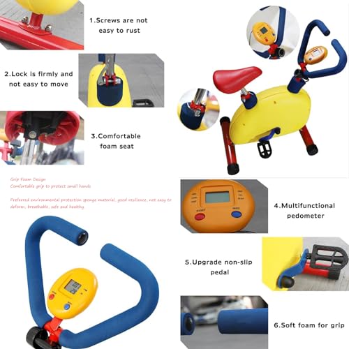 Exercise Equipment Bikes for Kids,Adjustable Resistance And Seat Height and Fitness Exercise Equipment,For Boys Girls Ages 3-12 Year Old - Image 6