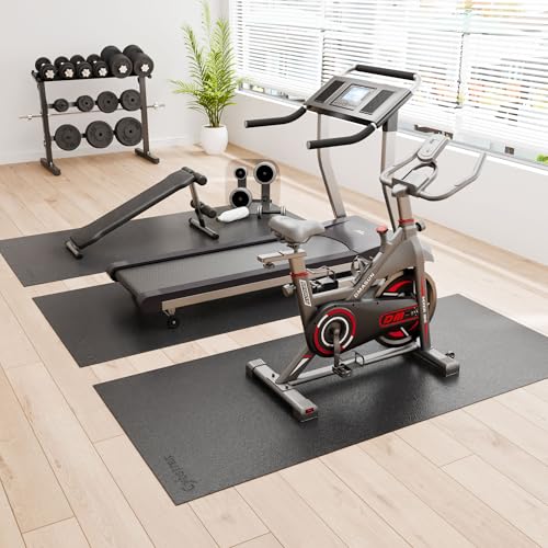 Exercise Equipment Mat for Bike, Treadmill, Elliptical, Yoga - 90" x 40" Non Slip Bike Trainer Mat for Stationary Spin Bike Indoor Outdoor, High Density Workout Floor Protector Mat - Image 3