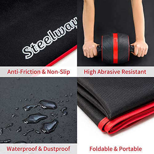 Exercise Mat for AB Roller AB Mat Thin, Long Foldable Gym Mats for Home Gym, Indoor and Out door exercises, Black Picnic Mat for One Person,99'x29' - Image 6