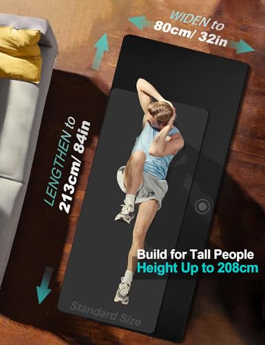 Extra Long & Wide Thick Yoga Mat for Tall Men & Women, 84'' x 32'' x 7mm Oversized Yoga Mat Double-Sided Non Slip, Pro TPE Yoga Mats with Strap - Image 3