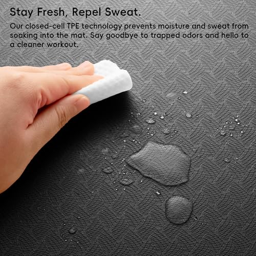 Extra Wide Yoga Mat 72"x 32" - Non Slip TPE Exercise Mat for Home Workout, 6mm High-Density Large Yoga Mat for Men & Women, Eco Friendly Pilates & Fitness Floor Mat with Carry Strap & Bag - Image 8