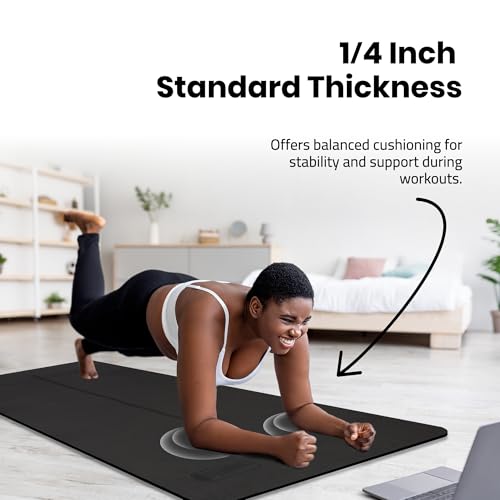 Extra Wide Yoga Mat for Men Women (72"L x 36"W) Non Slip Fitness & Exercise Mat with Alignment Marks for Yoga, Pilates, Floor Workouts - Image 7