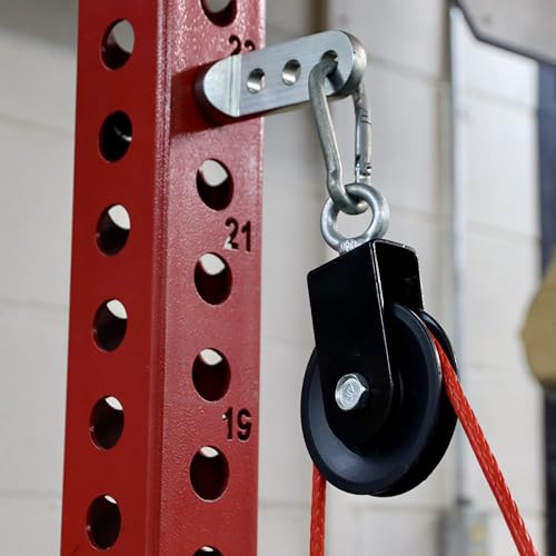 F&F STEEL Adjustable Fitness Rack Pulley Pin - Fits 2" & 3" Racks with 5/8" or 1" Hole Size - Heavy-Duty, Gym Equipment for Home Workouts, Strength Training, and Muscle Building - Compact Design - Image 7