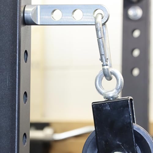 F&F STEEL Adjustable Fitness Rack Pulley Pin - Fits 2" & 3" Racks with 5/8" or 1" Hole Size - Heavy-Duty, Gym Equipment for Home Workouts, Strength Training, and Muscle Building - Compact Design - Image 8