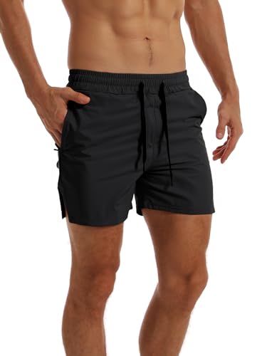 FLYFIREFLY Men's Gym Workout Shorts Quick Dry Lightweight Athletic Shorts Running Bodybuilding Training with Towel Loop - Image 7
