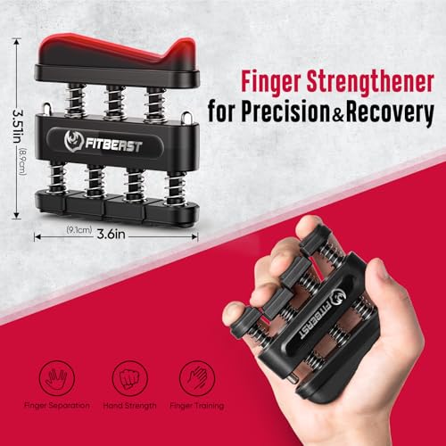 FitBeast Grip Strength Trainer, Hand Gripper Strengthener Kit - 6 Pack with Adjustable Resistance Forearm Strengthener, Forearm Exerciser and Massage Balls for Hand Therapy, Grip Training - Image 5