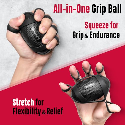 FitBeast Grip Strength Trainer, Hand Gripper Strengthener Kit - 6 Pack with Adjustable Resistance Forearm Strengthener, Forearm Exerciser and Massage Balls for Hand Therapy, Grip Training - Image 6