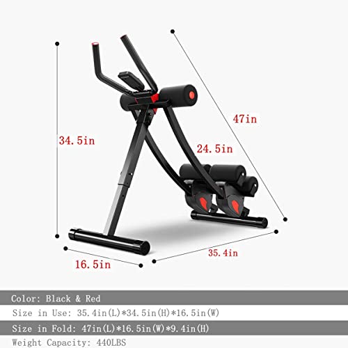 Fitlaya Fitness ab machine, ab workout equipment for home gym, Height Adjustable ab trainer, foldable fitness equipment. - Image 3