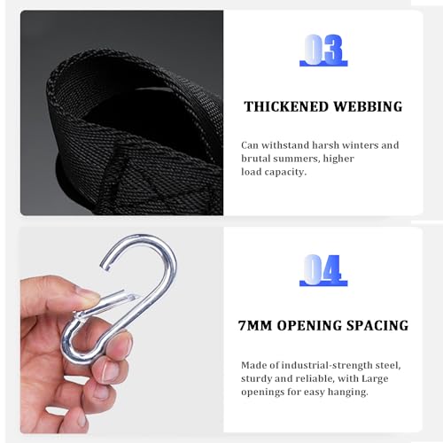 Fitness Pulley Cable Attachments, Tricep Extension Strap Cable Attachments Straps Cable Pulley System Accessories Home Gym Fitness Strap for Greater Range of Motion (Straps) - Image 4