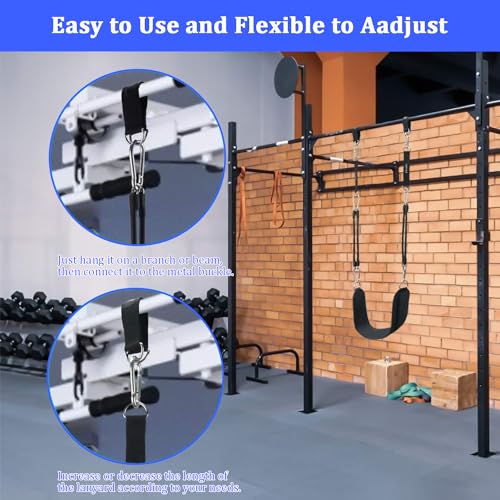 Fitness Pulley Cable Attachments, Tricep Extension Strap Cable Attachments Straps Cable Pulley System Accessories Home Gym Fitness Strap for Greater Range of Motion (Straps) - Image 6