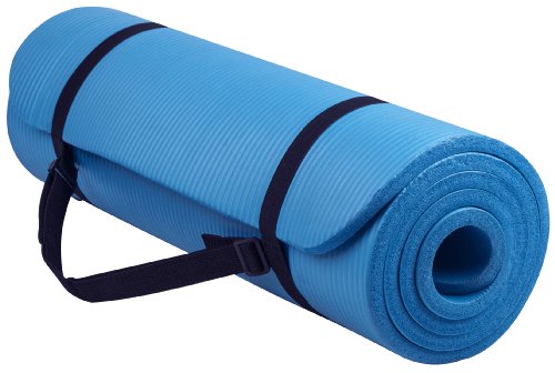 Fitvids All Purpose 1/2-Inch Extra Thick High Density Anti-Tear Exercise Yoga Mat with Carrying Strap and Yoga Blocks, Multiple Colors - Image 3