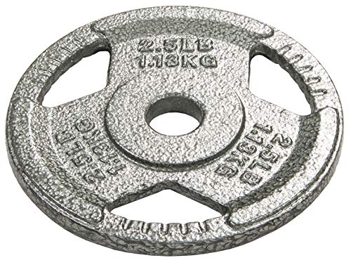 Fitvids Cast Iron Plate Weight Plate for Strength Training and Weightlifting, 1-Inch Center, 2.5LB (Set of 4) - Image 3