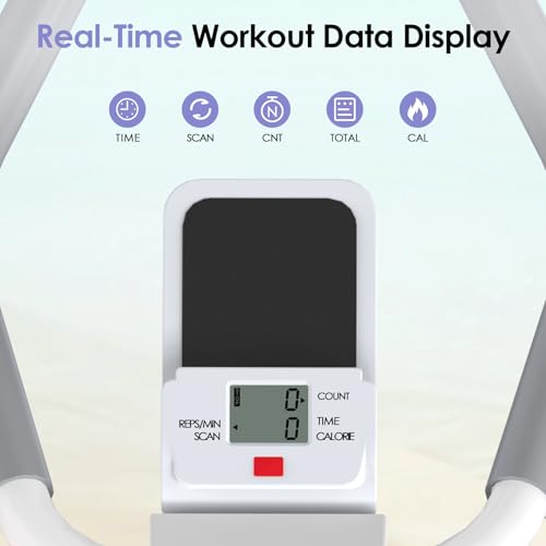 Foldable Ab Machine, 5-in-1 Adjustable Ab Trainer for Home Gym, Full-Body Core Workout Equipment with 10 Length Levels, LED Display & Silent Rollers | Sit-Up & Rowing Machine for Abs Sculpting - Image 4