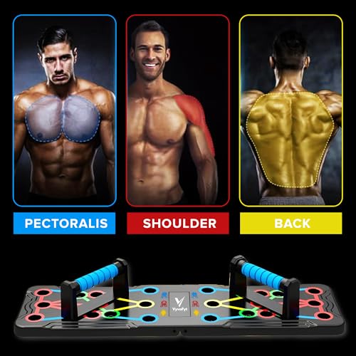 Foldable Push Up Board - Home Workout Equipment with Color-Coded System - Multi-Functional Push-Up Stands for Strength Training, Chest, Arms & Core - Portable Gym for Men & Women - Image 3