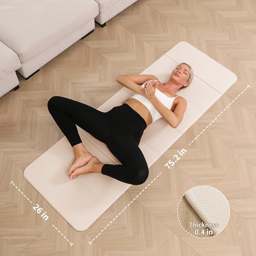 Foldable Yoga Mat - 10mm Extra Thick, 75"26" Non-Slip Exercise Fitness Mat | SGS Eco-Certified, Portable for Yoga/Pilates/Studio/Home Workout - Image 4
