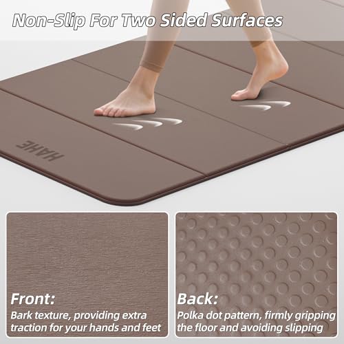 Foldable Yoga Mat,74"Lx32"Wx1/3"Thick,Folding Exercise Mat,Non-slip Wide Pilates Mats for Home Workout/Travel, Portable Yoga Mat Thick for Yoga/Pilates/Camping/Floor Exercises - Image 6