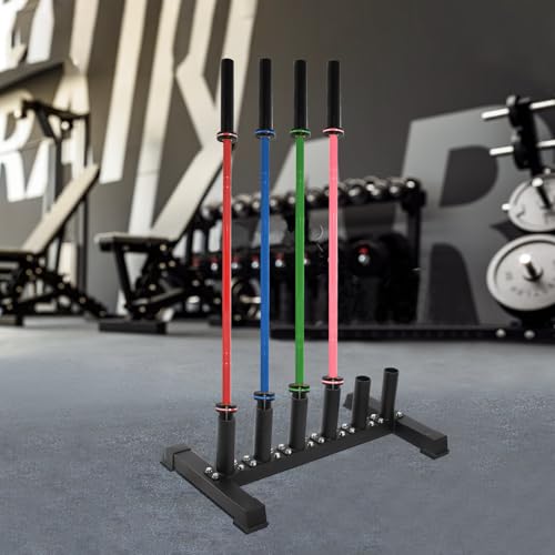 Freestanding Barbell Holder, Vertical 6 Bar Storage Rack for 2" Olympic Bars, Durable Barbell Stand, Space-Saving Floor Stand for Weight Bar and Specialty Bars - Image 6