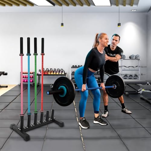 Freestanding Barbell Holder, Vertical 6 Bar Storage Rack for 2" Olympic Bars, Durable Barbell Stand, Space-Saving Floor Stand for Weight Bar and Specialty Bars - Image 7