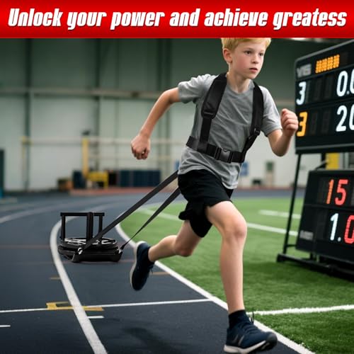 GADFISH Workout Fitness Sled, Weighted Sleds Push Gym Equipment for Adults & Kids, Compatible with 1" & 2" Weight Plates, Multi-Purpose Sled for Outdoor or Home Fitness Training - Image 3