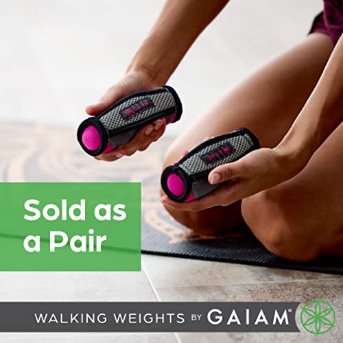 Gaiam Hand Weights for Women & Men Soft Dumbbell Walking Hand Weight Sets with Hand Strap - Image 7