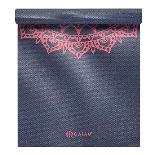 Gaiam Print Yoga Mat, Non Slip Exercise & Fitness Mat for All Types of Yoga, Pilates & Floor Exercises - Image 3