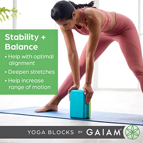 Gaiam Yoga Block - Supportive Latex-Free Eva Foam - Soft Non-Slip Surface with Beveled Edges for Yoga, Pilates, Meditation - Image 3